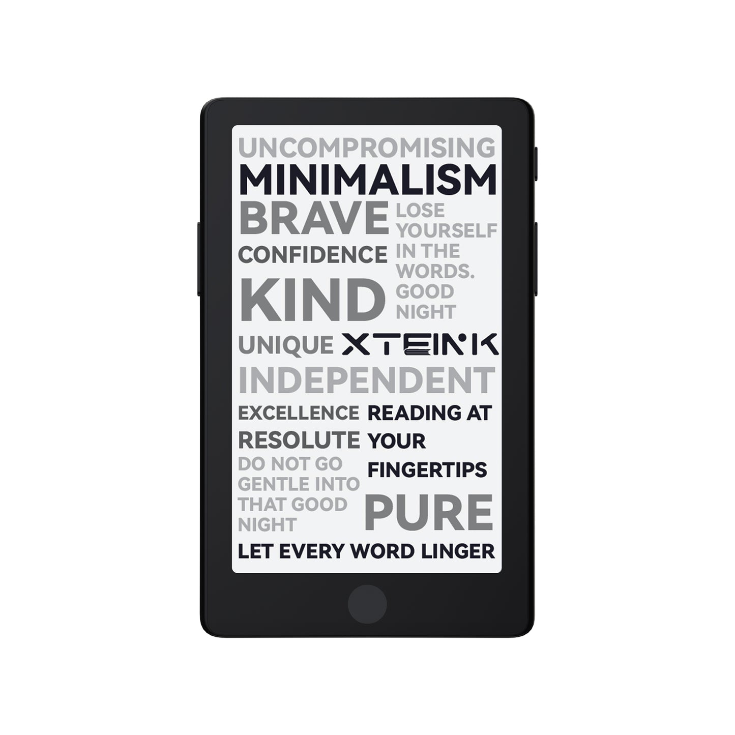 Space Black XTEINK X4 Pro pocket e-reader shown from the front