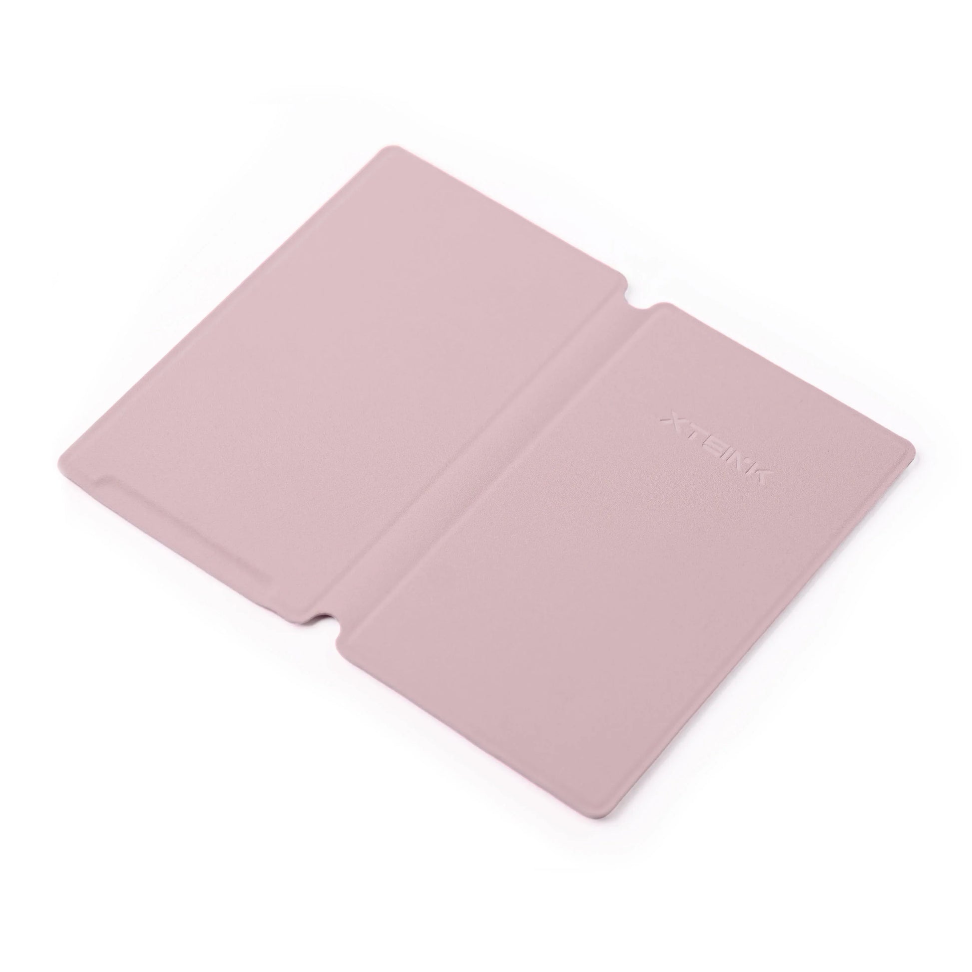 Dusty rose eReader case with Xteink logo, slim protective cover for portable reading device