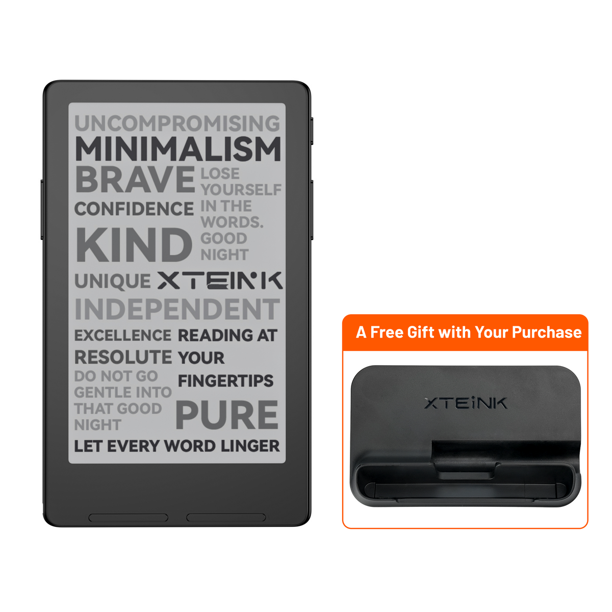 XTEINK X4 ブラック 純正ケース付き XTEINK X4 Classic (X4 V2) ポケット電子書籍リーダー
